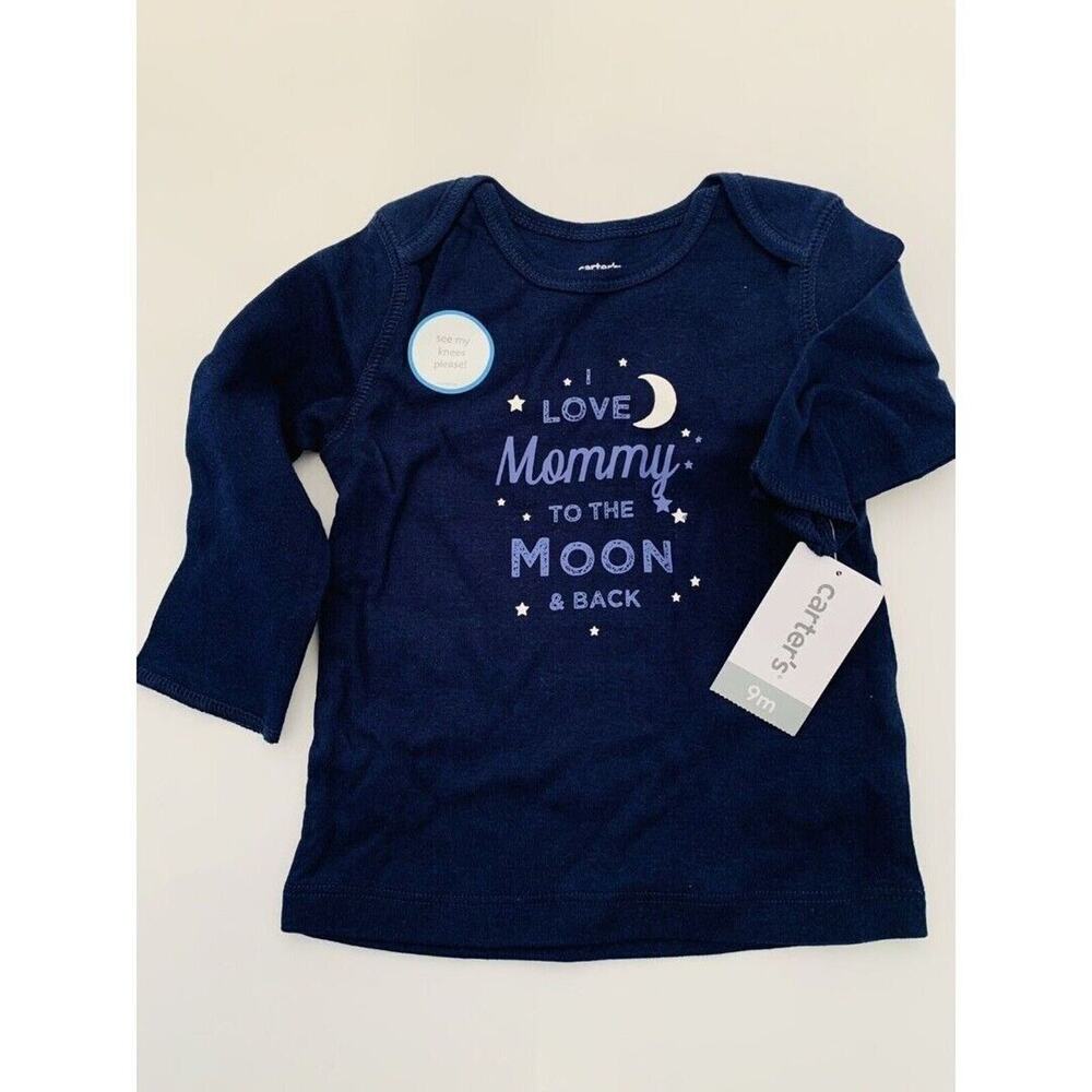 9 Months Carters Baby 3 Piece "I Love Mommy . . " Pants Long & Short Sleeve New - Picture 4 of 4
